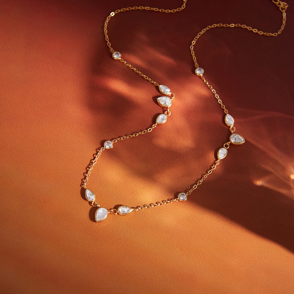Titanium Steel Zircon Pendant Necklace