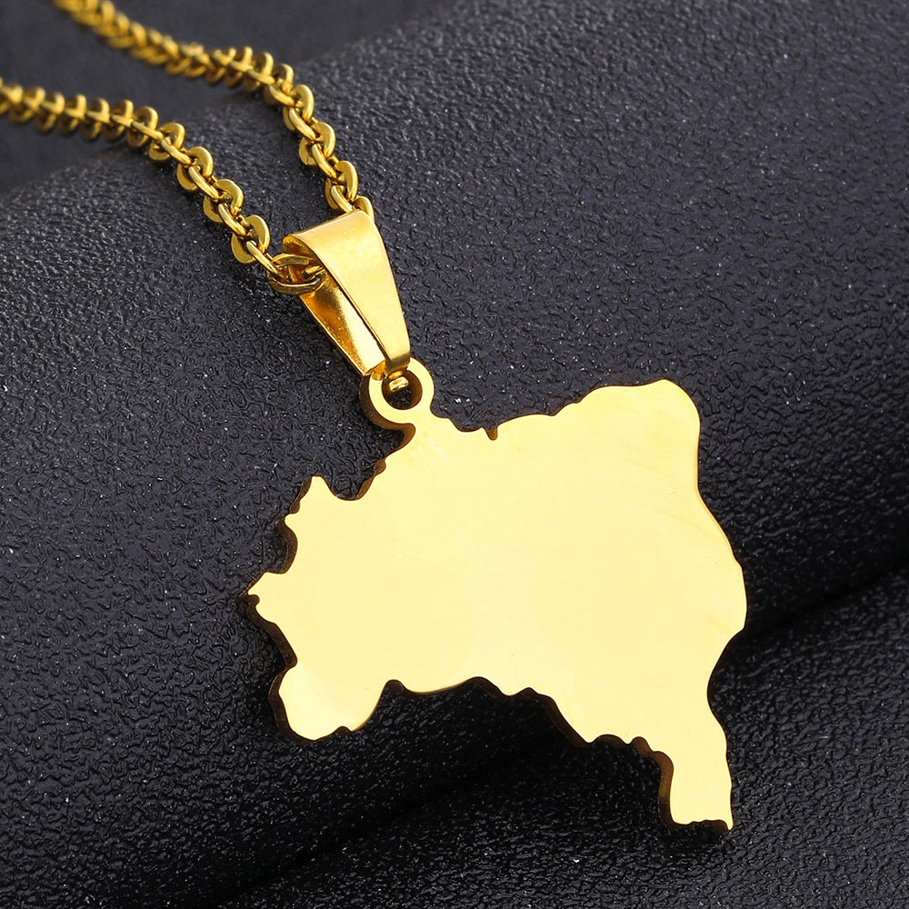 Brazil oil drop pendant necklace