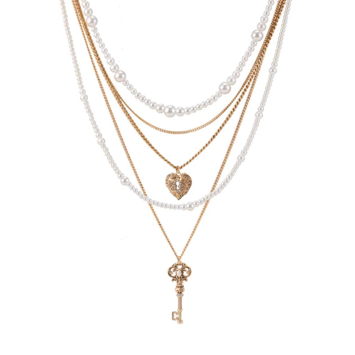 Multi-Layered Pearl Necklace