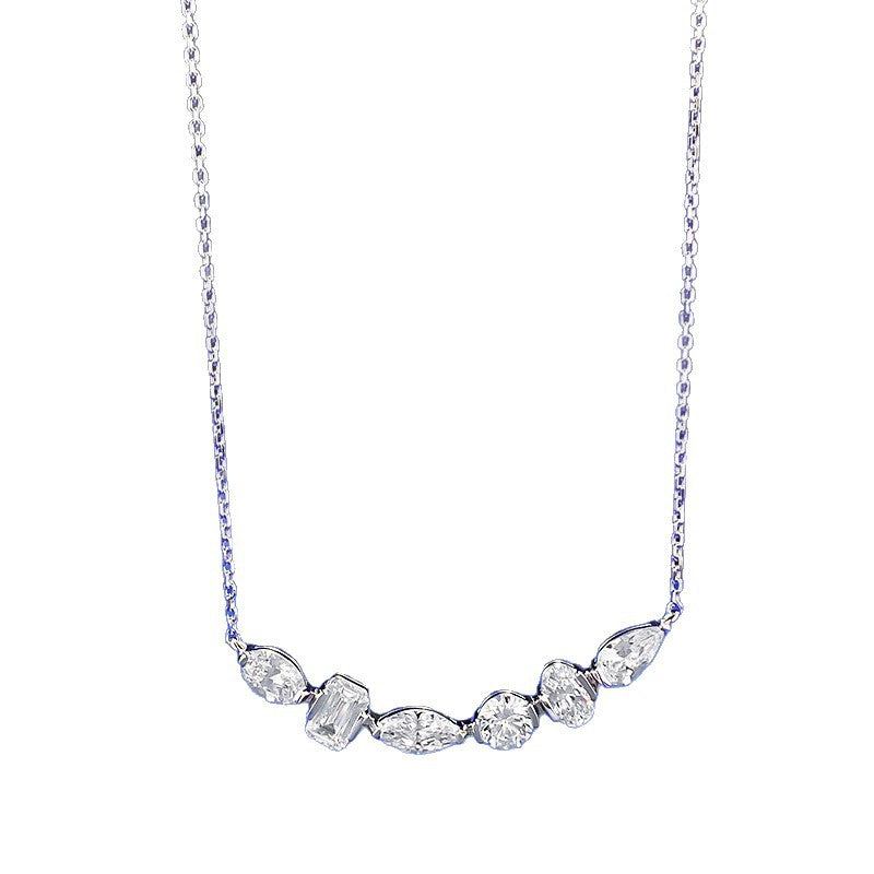 Adjustable S925 Silver Smile Pendant Necklace
