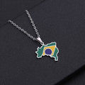 Brazil oil drop pendant necklace