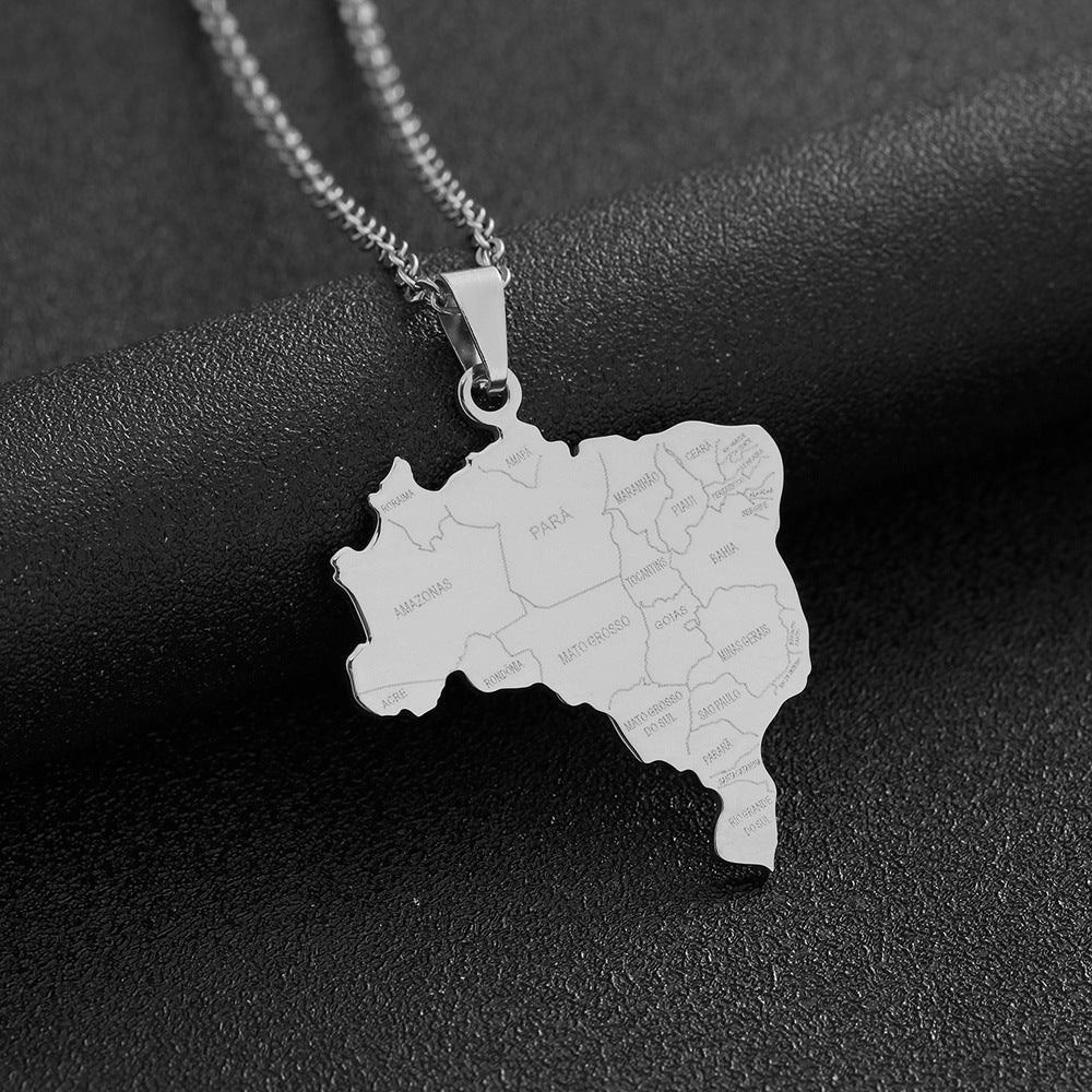 Brazil oil drop pendant necklace