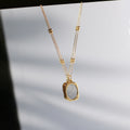 Titanium Steel Color-Preserving Small Mirror Necklace