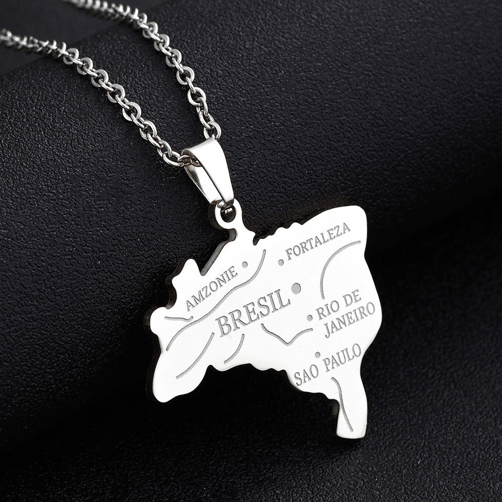 Brazil oil drop pendant necklace
