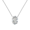 S925 Sterling Silver Necklace Women's Oval Ice Flower