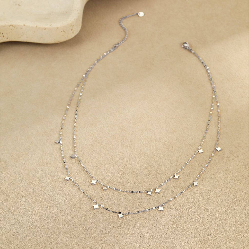 Double-layer stacked necklace