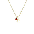 Gold Plated Initial Birthstone Necklace Clavicle Chain