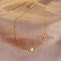 Titanium Steel Heart Necklace Anklet Set