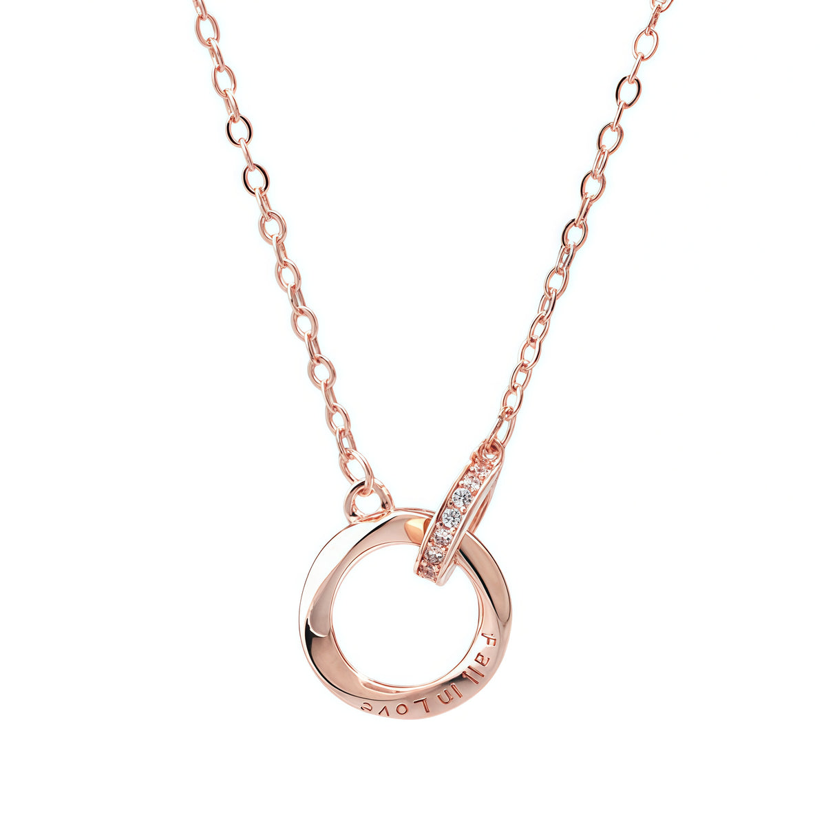 Mbius Ring Sterling Silver Couple Necklace