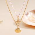 Shell and Pearl Multi-layer Necklace