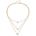 Layered Geometric Pendant Alloy Necklace