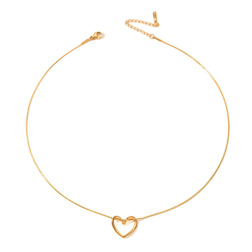Heart Titanium Steel Necklace Irregular Pendant Jewelry