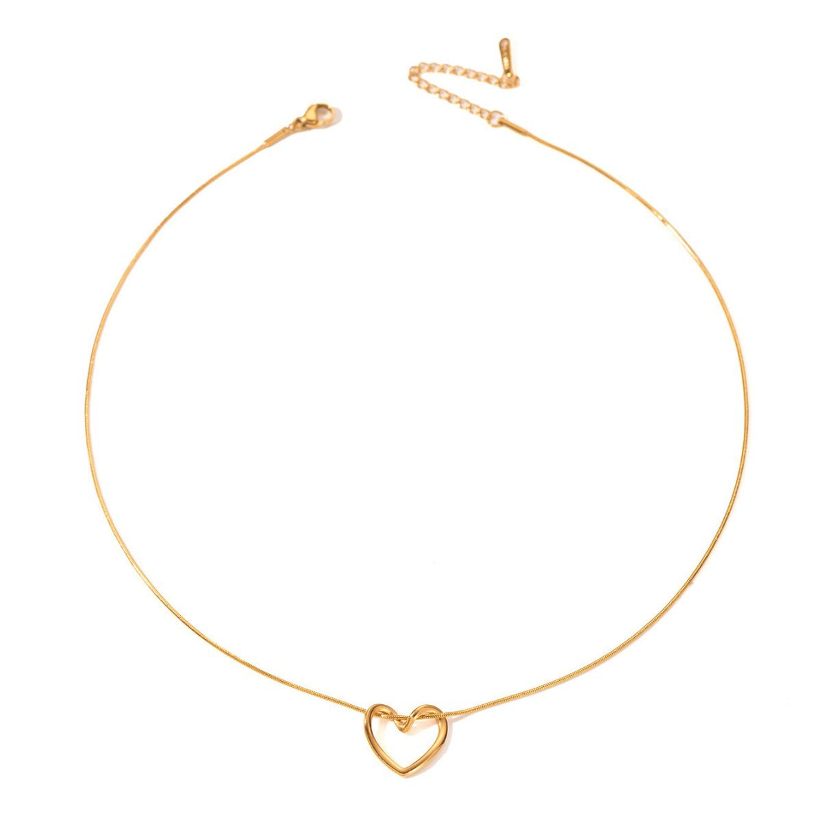 Heart Titanium Steel Necklace Irregular Pendant Jewelry