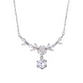 Flower and Wheat Spike Necklace