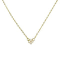 Mini Cross Flower Silver Necklace